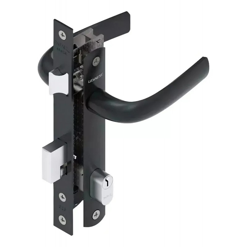 fra-323 fechadura porta de abrir c/ maçaneta branca - udinese