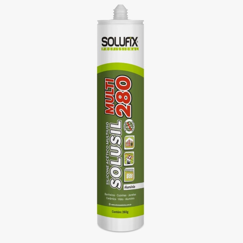 Silicone Acético Multiuso 260g -  Solufix 