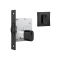 Fechadura 1005 chave simples quadrada black auxiliar STAM